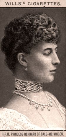 H.R.H Princess Bernard of Saxe-Meiningen, 1908.Artist: WD & HO Wills
