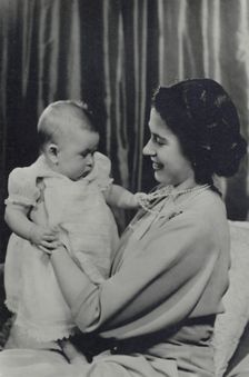 H.R.H. Princess Elizabeth and Prince Charles 1948. Creator: Stirling Henry Nahum