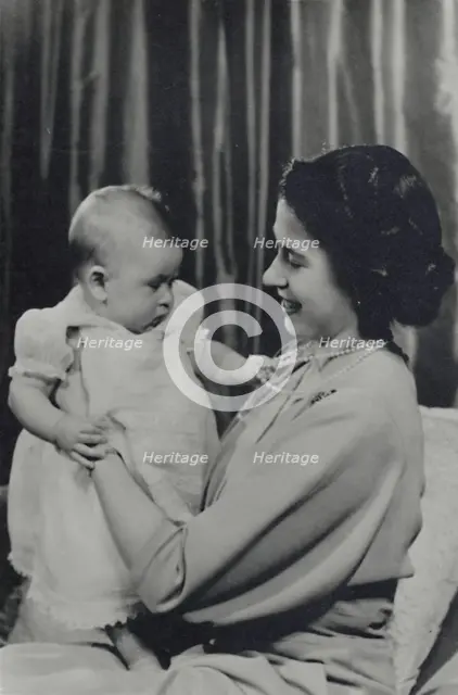 'H.R.H. Princess Elizabeth and Prince Charles', 1948. Creator: Stirling Henry Nahum.
