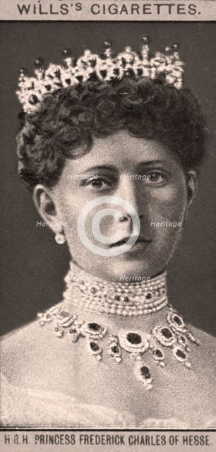 H.R.H Princess Frederick Charles of Hesse, 1908.Artist: WD & HO Wills