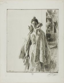 H. R. H. Princess Ingeborg of Sweden I, 1900. Creator: Anders Leonard Zorn