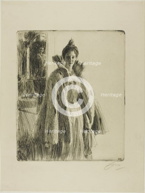 H. R. H. Princess Ingeborg of Sweden II, 1900. Creator: Anders Leonard Zorn.