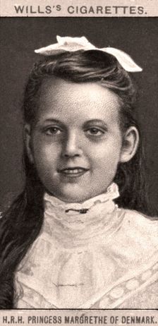 H.R.H Princess Margrethe of Denmark, 1908.Artist: WD & HO Wills