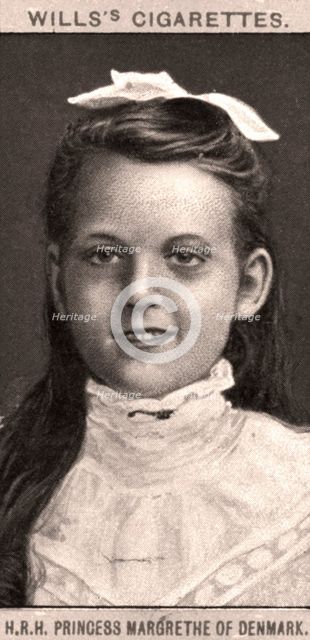 H.R.H Princess Margrethe of Denmark, 1908.Artist: WD & HO Wills