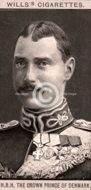 H.R.H. The Crown Prince of Denmark, 1908.Artist: WD & HO Wills