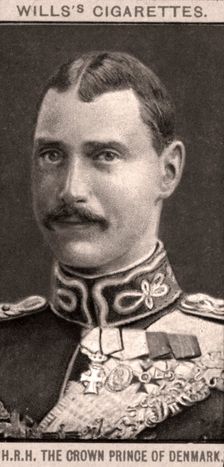 H.R.H. The Crown Prince of Denmark, 1908.Artist: WD & HO Wills