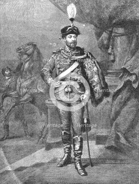 ''H.R.H. The Prince of Wales as Honorary Colonel of the Blucher (Fifth Prussian) Hussars', 1891. Creator: Unknown.