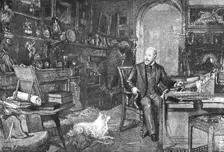 'H.R.H. The Prince of Wales in his Study at Marlborough House 1891. Creator: Unknown