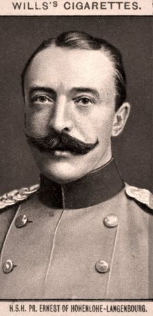 H.S.H, PR. Ernest of Hohenlohe-Langenbourg, 1908.Artist: WD & HO Wills