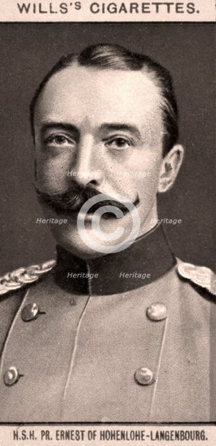 H.S.H, PR. Ernest of Hohenlohe-Langenbourg, 1908.Artist: WD & HO Wills