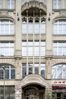 H Schwimming, Jugenstil building, Mauerstrasse, Berlin, Germany, 2018. Artist: Alan John Ainsworth