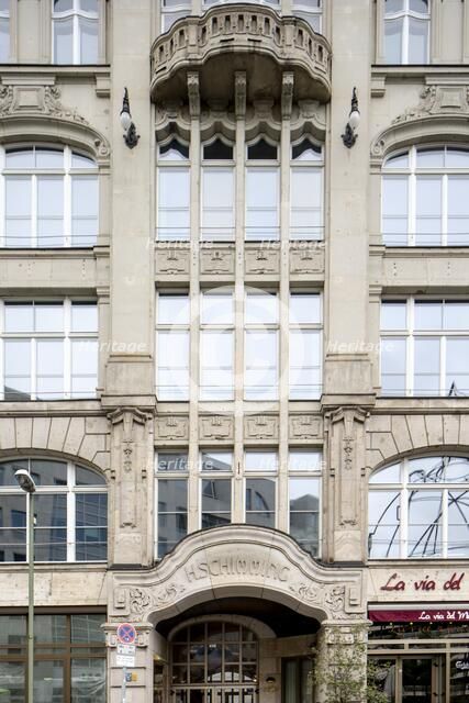 H Schwimming, Jugenstil building, Mauerstrasse, Berlin, Germany, 2018. Artist: Alan John Ainsworth.