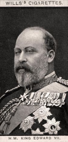 H.M King Edward VII, 1908.Artist: WD & HO Wills