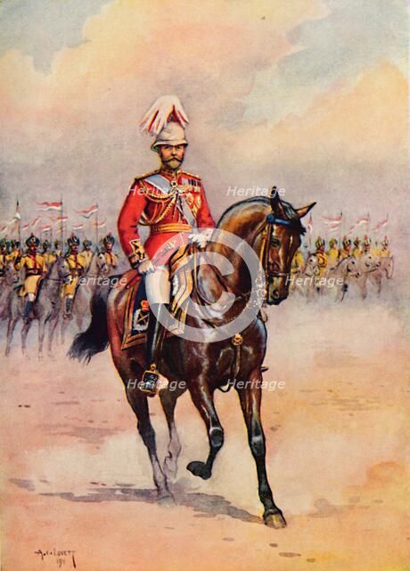 'H.M. King George in India', 1913. Artist: AC Lovett.