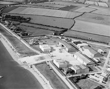HM Naval Seaplane Training School seaplane sheds, Lee-on-Solent, Hampshire, 1928. Artist: Aerofilms