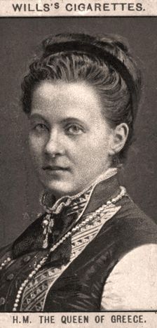 H.M The Queen of Greece, 1908.Artist: WD & HO Wills