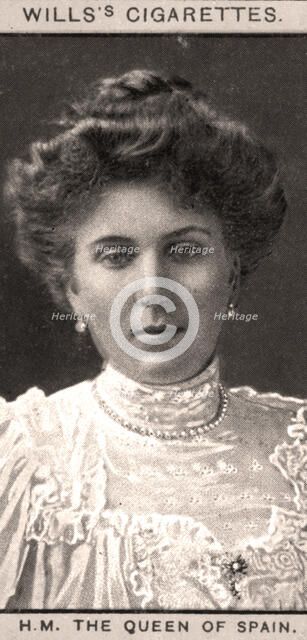 H.M The Queen of Spain, 1908.Artist: WD & HO Wills