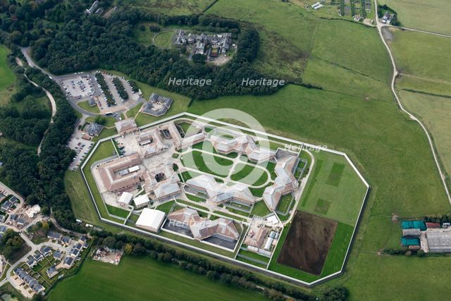 HMYOI Lancaster Farms, a New Generation prison opened 1993, Lancaster, Lancashire, 2019. Creator: Emma Trevarthen.