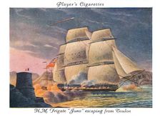 H.M.Frigate"Juno" escaping from Toulon, 1936. Creator: Unknown