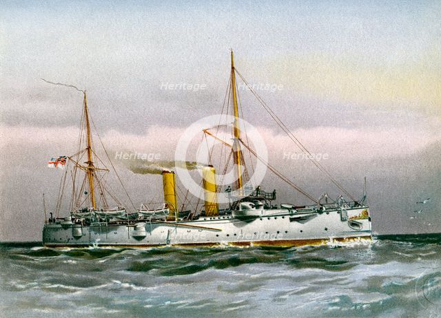 HMS 'Magicienne', Royal Navy 2nd class cruiser, c1890-c1893. Artist: Unknown