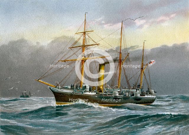HMS 'Nymphe', Royal Navy sloop, c1890-c1893. Artist: Unknown