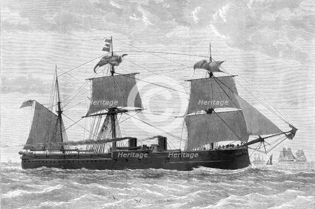 H.M.S. Alexandra, building at Chatham, 1876. Creator: Unknown.