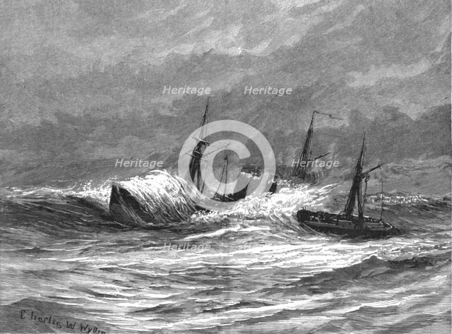 ''HMS"Arethusa" Homeward bound with the Mail', 1890. Creator: Charles William Wyllie.