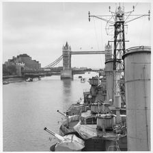 HMS Belfast, The Queen's Walk, Southwark, Greater London Authority, 1971-1985. Creator: Leonard Robin Mattock