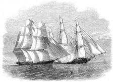 H.M.S. "Brisk", bearing the flag of Rear-Admiral Sir Henry Keppel, closing with "The Sunny..., 1860. Creator: Unknown