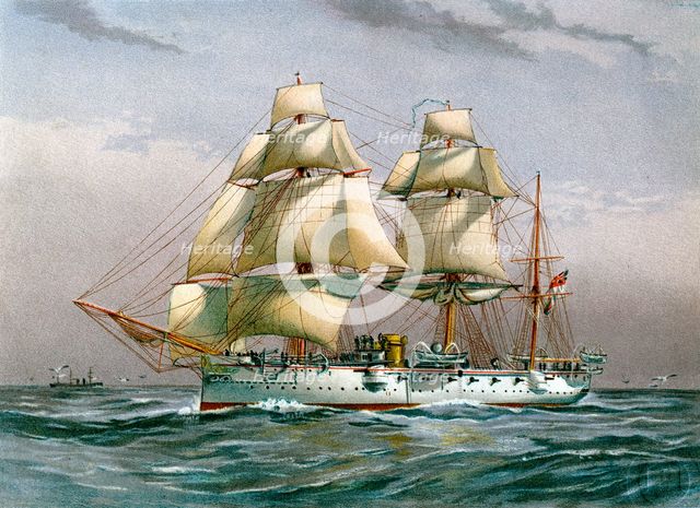 HMS 'Calliope', Royal Navy 3rd class cruiser, c1890-c1893. Artist: Unknown
