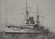 HMS Centurion (1892), Centurion-class battleship, Royal Navy, 1898. Creator: Sampietro