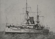 HMS Centurion (1892), Centurion-class battleship, Royal Navy, 1898. Creator: Sampietro
