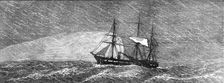 H.M.S. Challenger in a snowstorm, 1874. Creator: Unknown