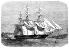 H.M.S. "Euryalus", the Vessel in which Prince Alfred takes his First Voyage to Sea, 1858. Creator: Smyth