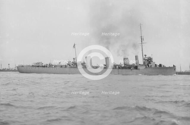 'HMS Faulknor', 1914. Creator: Kirk & Sons of Cowes.