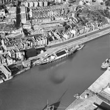 HMS Flying Fox (Royal Naval Reserve) moored at Hotwells, Bristol, 1950. Artist: Aerofilms
