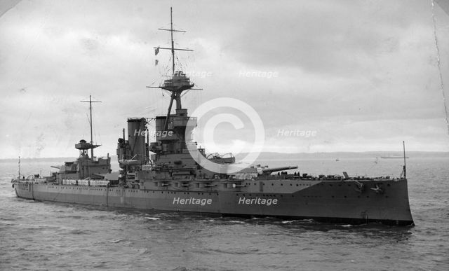 HMS 'Iron Duke', British battleship, c1936-c1937. Artist: Unknown