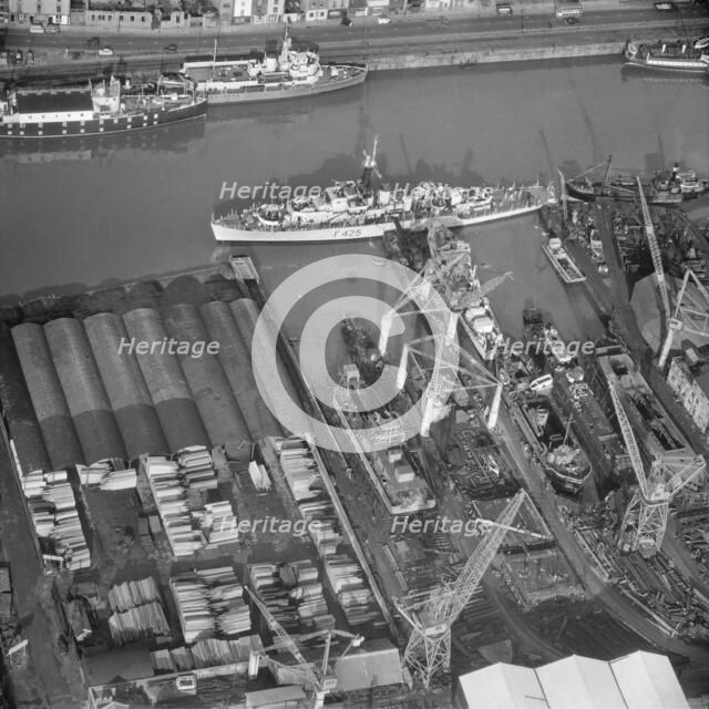HMS 'Loch Dunvegan' moored at the Albion Dockyard, Bristol, 1955. Artist: Aerofilms.