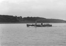 HMS Racer's steam launch, 1912. Creator: Kirk & Sons of Cowes
