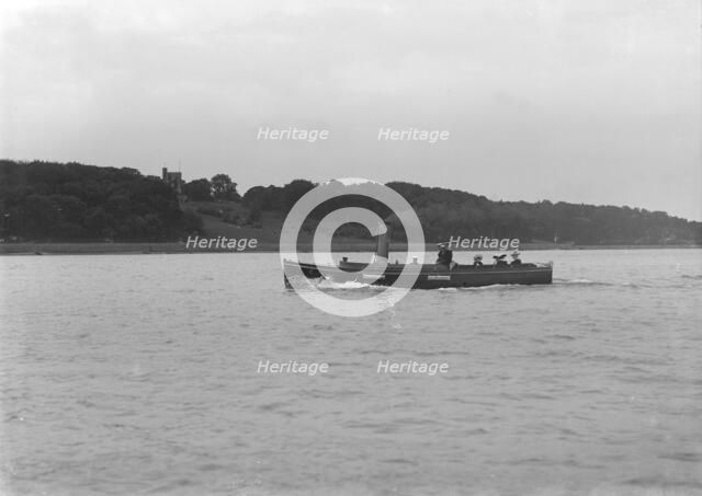 HMS Racer's steam launch, 1912. Creator: Kirk & Sons of Cowes.