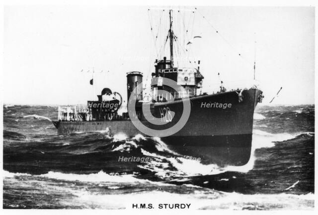 HMS 'Sturdy', 'S' class destroyer, 1937. Artist: Unknown