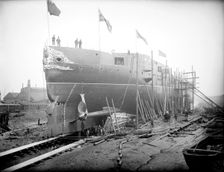 HMS Sans Pareil, under construction, Poplar, Tower Hamlets, London, c1860-c1922. Artist: Henry Taunt