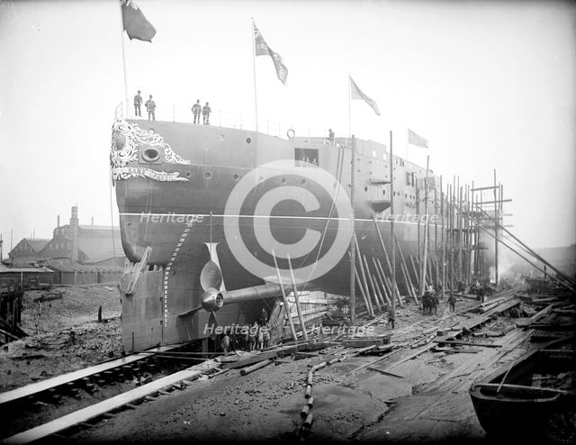 HMS Sans Pareil, under construction, Poplar, Tower Hamlets, London, c1860-c1922. Artist: Henry Taunt