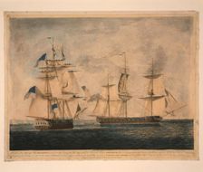 HMS Shannon captures USS Chesapeake, 1 June 1813, 1813. Artist: Dodd, Robert (1748-1815)