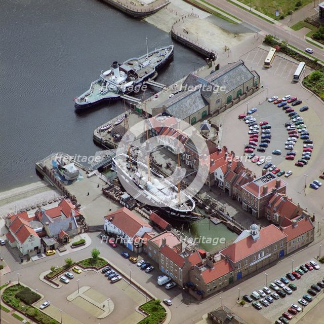 HMS 'Trincomalee' and PSS 'Wingfield Castle' docked at Hartlepool, c2015. Artist: Aerofilms.