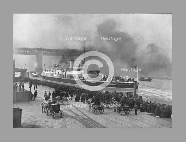HMS Victoria at Newcastle-On-Tyne, c1887 . Artist: M Aunty.