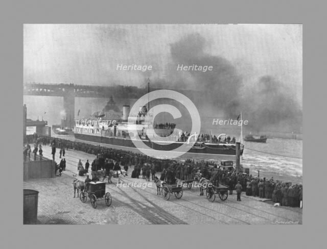 HMS Victoria at Newcastle-On-Tyne, c1887 . Artist: M Aunty.
