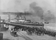 HMS Victoria at Newcastle-On-Tyne c1896. Artist: M Auty