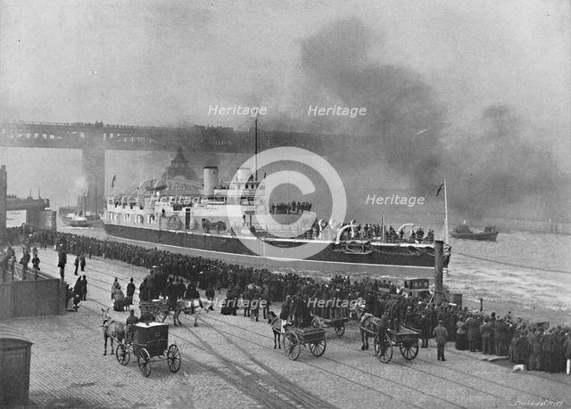 'HMS Victoria at Newcastle-On-Tyne', c1896. Artist: M Auty.