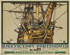 HMS Victory. Portsmouth, 1937. Creator: Shoesmith, Kenneth Denton (1890-1939)